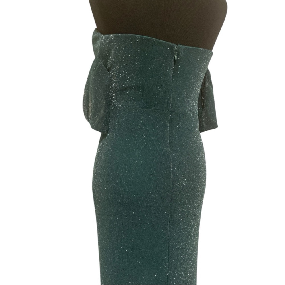 Belle Off Shoulder Ruched Split Thigh Dress - Picture 5 of 5